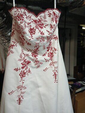 White/Apple Wedding Dress from David's Bridal (never worn)